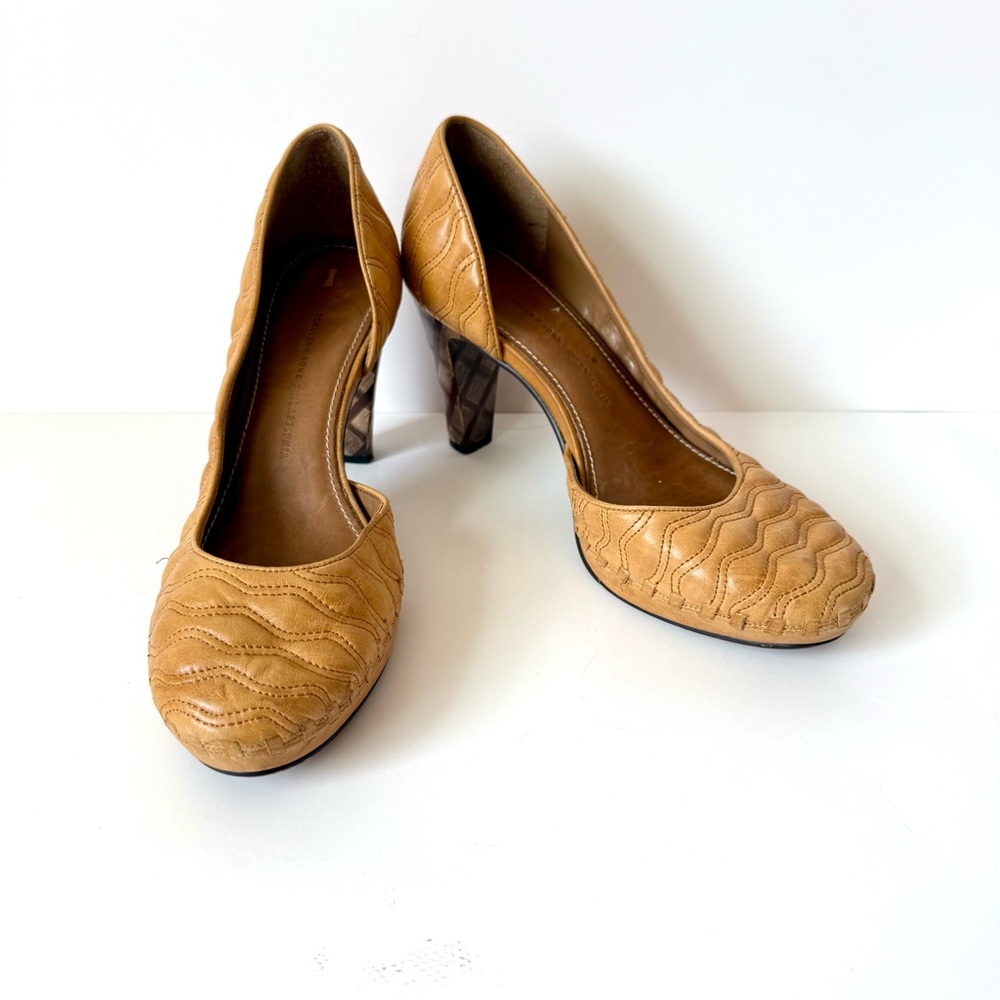 SCHULER And SONS Leather Quilted D’Orsay Platform Pumps—SZ. 8